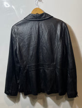 Load image into Gallery viewer, Nine West Womens Black Leather Long Sleeve Button-Front Jacket Size 1X
