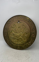 Load image into Gallery viewer, Decorative Brass Features a Tavern Scene In Relief Round Shape Plate
