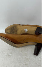 Load image into Gallery viewer, Bandolino Womens Brown Leather Slip-On Almond Toe Block Pump Heels Size 7.5M
