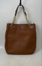 Load image into Gallery viewer, Michael Kors Womens Brown Pebbled Leather Double Handle Lined Tote Bag
