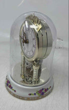 Load image into Gallery viewer, Model CQC1999 Ceramic Analog Carousel Desk Clock Collectible Not Tested
