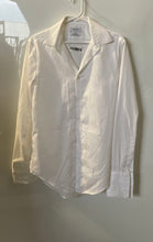 Load image into Gallery viewer, Calvin Klein Mens White Steel+ Slim Fit Non-Iron Dress Shirt Size 15 32/33 M
