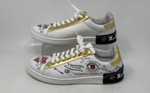 Load image into Gallery viewer, Zona Centro Womens White Round Toe Low Top Lace-Up Sneaker Shoes EUR 40
