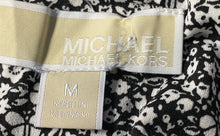 Load image into Gallery viewer, Michael Kors Womens Black White Floral Halter Neck Mini Dress Size Medium
