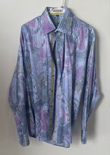 Load image into Gallery viewer, Luchiano Visconti Mens Multicolor Paisley Collared Button-Up Shirt Size Large
