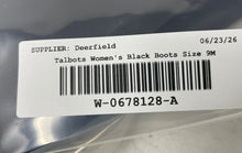 Load image into Gallery viewer, Talbots Womens Black Leather Zipper Block Knee High Boots Size 9M
