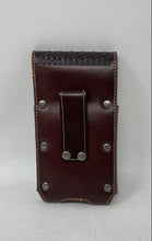 Load image into Gallery viewer, Montana West Mens Brown Floral Engraved Leather Flap Over Phone Wallet

