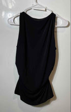 Load image into Gallery viewer, Calvin Klein Womens Black Keyhole Neck Sleeveless Regular Fit Blouse Top Size M
