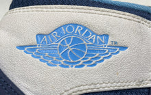 Load image into Gallery viewer, Authentic Nike Mens Jordan 1 Retro Blue White Sneaker Shoes Size 12 Worn Soles
