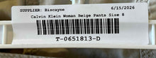 Load image into Gallery viewer, Calvin Klein Jeans Womens Beige Flat Front Straight Leg Cargo Pants Size 8
