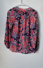 Load image into Gallery viewer, Lilly Pulitzer Womens Multicolor Paisley Henley Neck Blouse Top Size XS
