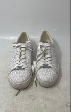 Load image into Gallery viewer, Michael Kors Womens Keaton White Gray Monogram Lace-Up Sneaker Shoes Size 6.5 M
