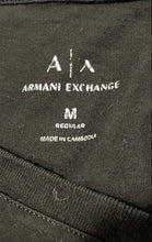 Load image into Gallery viewer, Armani Exchange Mens Black Graphic Print V-Neck Pullover T-Shirt Size Medium
