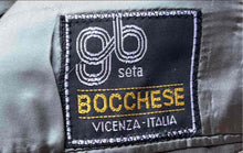 Load image into Gallery viewer, Bocchese Mens Gray Silk Single-Breasted Long Sleeve Two Button Blazer Size 50
