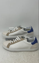 Load image into Gallery viewer, Greats Womens Brooklyn White Blue Leather Lace-Up Low Top Sneaker Shoes Size 8
