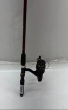 Load image into Gallery viewer, Casting Spinning Fishbonz Red Black Fishing Pole Rod And Reel Combo
