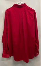 Load image into Gallery viewer, Chaps Mens Red Long Sleeve Wrinkle Free Classic Fit Twill Dress Shirt Size 17
