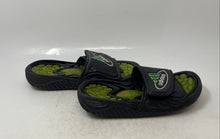 Load image into Gallery viewer, Adidas Mens Reptossage Black Leather Open Toe Slip-On Slide Sandals Size 7
