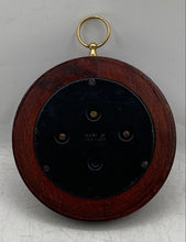 Load image into Gallery viewer, Vintage Wood And Brass Wall Hanging Round Aneroid Barometer Not Tested
