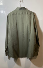 Load image into Gallery viewer, Perry Ellis Mens Green Long Sleeve Collared Slim Fit Dress Shirt Size 17.5
