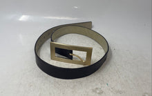 Load image into Gallery viewer, Michael Kors Womens Brown Gold-Tone Rectangle Buckle Adjustable Dress Belt
