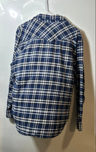 Load image into Gallery viewer, Lucky Brand Mens Blue White Plaid Flannel Saturday Stretch Button-Up Shirt Sz L
