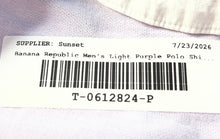 Load image into Gallery viewer, Banana Republic Mens Light Purple Short Sleeve Performance Pique Polo Shirt Sz L
