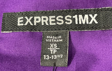 Load image into Gallery viewer, Express 1MX Mens Purple Long Sleeve Collared Dress Shirt Sz XS 13-13.5 With Tag
