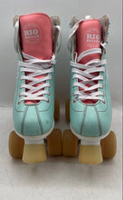 Load image into Gallery viewer, Rio Roller Unisex Script Teal Coral Lace-Up Roller Skates Size UK 5 EUR 38

