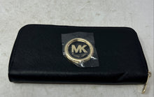 Load image into Gallery viewer, Michael Kors Womens Black Saffiano Leather Inner Divider Zip-Around Wallet

