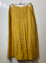 Load image into Gallery viewer, Zara Womens Yellow Pockets Pleated Front Wide-Leg Side Zip Trousers Pants Sz S

