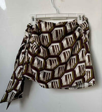 Load image into Gallery viewer, Vicolo Womens Brown Green Short Wrap Skirt Size Medium

