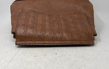 Load image into Gallery viewer, Darcy Marks London Womens Brown Woven Texture Faux Leather Convertible Backpack
