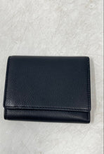 Load image into Gallery viewer, Perry Ellis Portfolio Mens Black Leather Credit Card Slots Trifold Wallet
