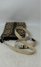 Load image into Gallery viewer, Coach Womens Brown Signature Print Charm Adjustable Strap Crossbody Bag

