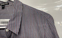 Load image into Gallery viewer, Express Womens Blue Multi Striped Long Sleeve Two Pockets Button-Up Shirt Size L
