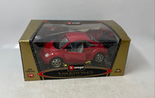 Load image into Gallery viewer, Burago Volkswagen New Beetle 1998 Collection 1:18 Red Diecast Car
