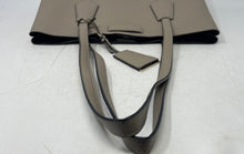 Load image into Gallery viewer, DKNY Womens Brown Leather Inner Pockets Charm Double Handle Tote Handbag

