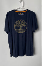 Load image into Gallery viewer, Timberland Mens Navy Blue Cotton Short Sleeve Crew Neck Graphic T-Shirt Size L
