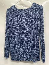 Load image into Gallery viewer, Chico's Womens Blue Printed Knitted Long Sleeve Scoop Neck Blouse Top Size S
