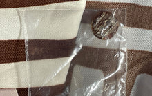 Load image into Gallery viewer, Philosophy Womens Brown White Print Long Sleeve Button Front Blouse Top M W/Tags

