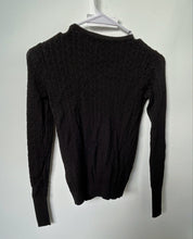 Load image into Gallery viewer, Zara Womens Black Long Sleeve Knitted Button-Front Cardigan Sweater Size XS
