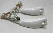 Load image into Gallery viewer, Nintendo Wii White Nunchuk Wired Controller Lot Of 2 Pieces Not Tested
