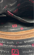 Load image into Gallery viewer, Stone Mountain Womens Black Brown Leather Outer Pocket Medium Crossbody Bag
