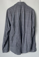 Load image into Gallery viewer, Express 1MX Mens Black &amp; White Plaid Long Sleeve Slim Dress Shirt Size XL
