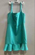 Load image into Gallery viewer, French Connection Womens Green Sleeveless Square Neck Frill Hem Mini Dress Sz 4
