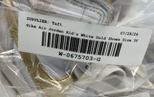 Load image into Gallery viewer, Nike Kids Air Jordan 1 Retro High OG FD2597-107 White Gold Sneaker Shoes Size 3Y
