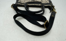 Load image into Gallery viewer, Fossil Womens Beige Black Zebra Print Detachable Strap Double Handle Tote Purse

