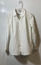 Load image into Gallery viewer, Express Womens White Long Sleeve Point Collar Button-Up Shirt Size Medium
