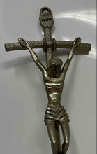 Load image into Gallery viewer, Silver Tone Religious NRI Jesus Figure Christian Wall Hanging Crucifix Cross
